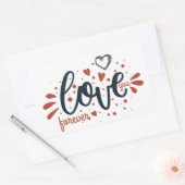 Sticker Rectangulaire Valentines Jour Vous Aimez Jamais La Main Écrit (Enveloppe)