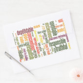 Sticker Rectangulaire Valeurs de motivation de positif des mots #4 (Enveloppe)