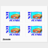 Sticker Rectangulaire Valise de enflement complètement de bagage : (Feuille)