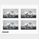Sticker Rectangulaire Valle Nevado hiver (Feuille)