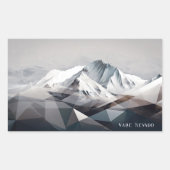 Sticker Rectangulaire Valle Nevado hiver (Devant)
