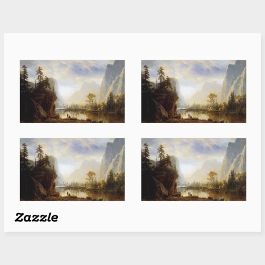 Sticker Rectangulaire Vallée de Yosemite (Feuille)