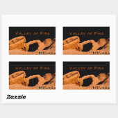 Sticker Rectangulaire Vallée du Feu Nevada (Feuille)