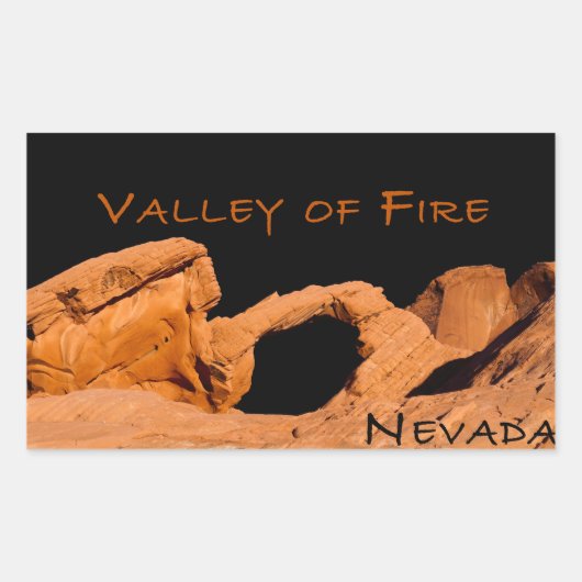 Sticker Rectangulaire Vallée du Feu Nevada (Devant)