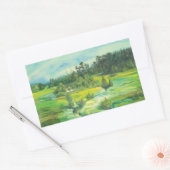 Sticker Rectangulaire vallée verte (Enveloppe)