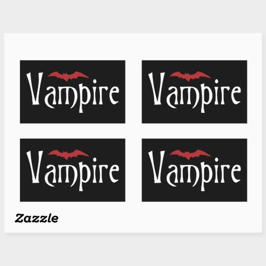 Sticker Rectangulaire Vampire (Feuille)
