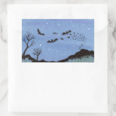 Sticker Rectangulaire Vampire Bats Halloween (Sac)