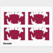 Sticker Rectangulaire Vampire d'Halloween - dents de vampire (Feuille)