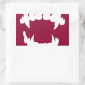 Sticker Rectangulaire Vampire d'Halloween - dents de vampire (Sac)