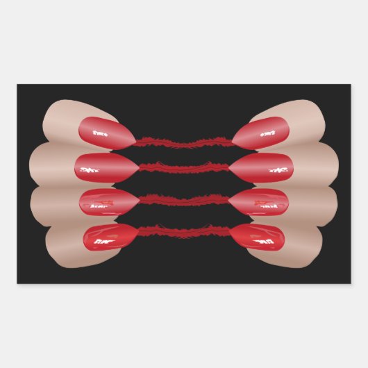 Sticker Rectangulaire Vampire finger V.2 (Devant)