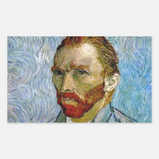 Sticker Rectangulaire Van Gogh Autoportrait (Devant)