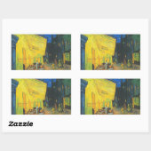 Sticker Rectangulaire Van Gogh Café Terrasse Rue Française Scène (Feuille)