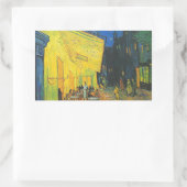 Sticker Rectangulaire Van Gogh Café Terrasse Rue Française Scène (Sac)
