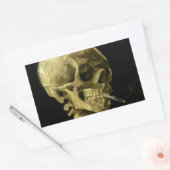 Sticker Rectangulaire Van Gogh Fumer du squelette (Enveloppe)