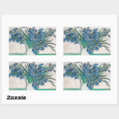 Sticker Rectangulaire Van Gogh Iris Vase Peinture Impressionnisme (Feuille)