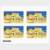 Sticker Rectangulaire Van Gogh, La Maison Jaune, (Feuille)