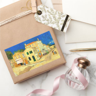 Sticker Rectangulaire Van Gogh, La Maison Jaune,
