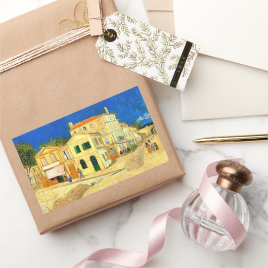 Sticker Rectangulaire Van Gogh, La Maison Jaune, (Cadeaux)
