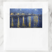Sticker Rectangulaire Van Gogh : Nuit étoilée sur le Rhône (Sac)
