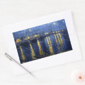 Sticker Rectangulaire Van Gogh : Nuit étoilée sur le Rhône (Enveloppe)