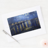 Sticker Rectangulaire Van Gogh Nuit étoilée sur Rhône (Enveloppe)
