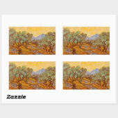 Sticker Rectangulaire Van Gogh Olive Trees Soleil Jaune Ciel (Feuille)