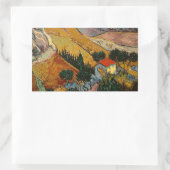 Sticker Rectangulaire Van Gogh Paysage avec Maison et Plowman (Sac)