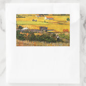 Sticker Rectangulaire Van Gogh - Récolte à La Crau avec Montmajour (Sac)