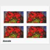 Sticker Rectangulaire Van Gogh Red Poppies (Feuille)