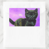 Sticker Rectangulaire Van Gogh Style Cat (Sac)