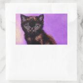 Sticker Rectangulaire Van Gogh Style Chat pourpre (Sac)