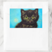 Sticker Rectangulaire Van Gogh Style Pouting Kitten (Sac)