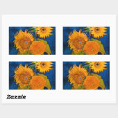 Sticker Rectangulaire Van Gogh Sunflowers (Feuille)