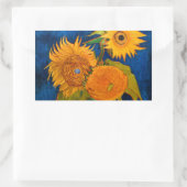 Sticker Rectangulaire Van Gogh Sunflowers (Sac)