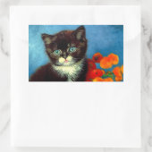 Sticker Rectangulaire Van Gogh Tuxedo Cat (Sac)