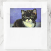 Sticker Rectangulaire Van Gogh Tuxedo Kitten (Sac)
