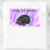 Sticker Rectangulaire Van Vie camper van (Sac)