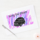 Sticker Rectangulaire Van Vie camper van (Enveloppe)