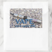 Sticker Rectangulaire Vape et sauve ta vie (Sac)