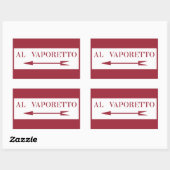 Sticker Rectangulaire Vaporetto, Panneau de rue, Venise, Italie (Feuille)