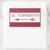 Sticker Rectangulaire Vaporetto, Panneau de rue, Venise, Italie (Sac)