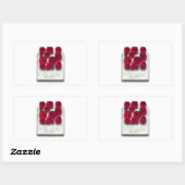 Sticker Rectangulaire variations de l'objet_4 sur le rubis (Feuille)