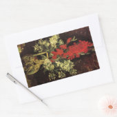 Sticker Rectangulaire Vase avec Gladioli, oeillets de Vincent van Gogh (Enveloppe)