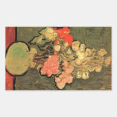 Sticker Rectangulaire Vase avec Rose Mallows par Vincent van Gogh (Devant)