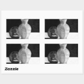 Sticker Rectangulaire Vase avec sphère (Feuille)