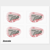 Sticker Rectangulaire Vedauwoo Escalade Carabiner (Feuille)