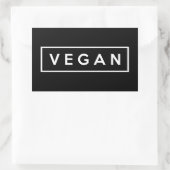 Sticker Rectangulaire vegan. (Sac)