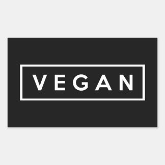 Sticker Rectangulaire vegan.