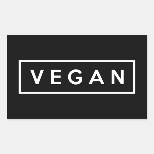 Sticker Rectangulaire vegan. (Devant)