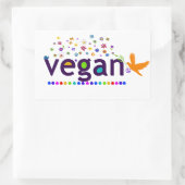 Sticker Rectangulaire Vegan coloré (Sac)